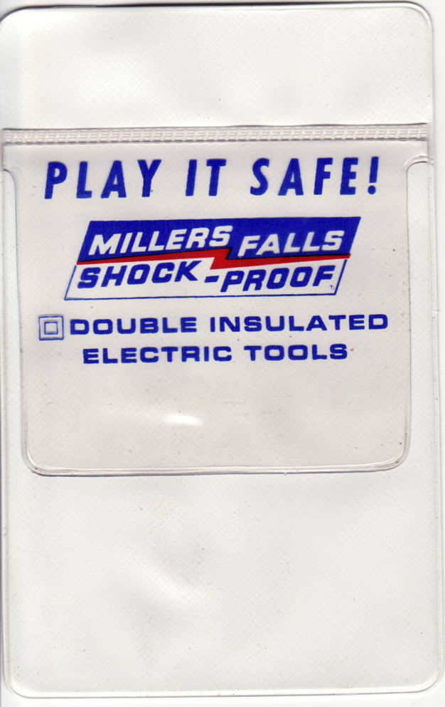 Millers Fall Shock-Proof Double Insulated Electric Tools