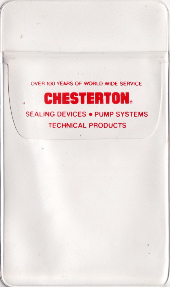 Chesteron Sealing Devices