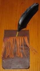 Buckskin Pocket Protector with Fringe